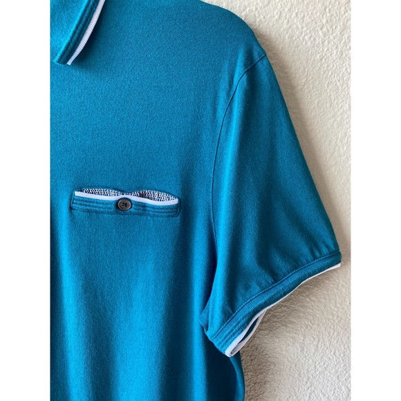 Ted Baker Derry Modern Slim Fit Polo Teal - Picture 6 of 10